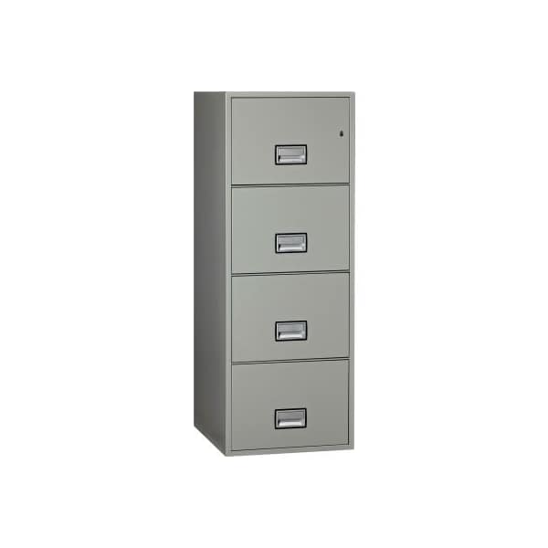Phoenix Safe International Phoenix Safe Vertical 25" 4-Drawer Legal Fire and Water Resistant File Cabinet, Lt Gray - LGL4W25LG - main